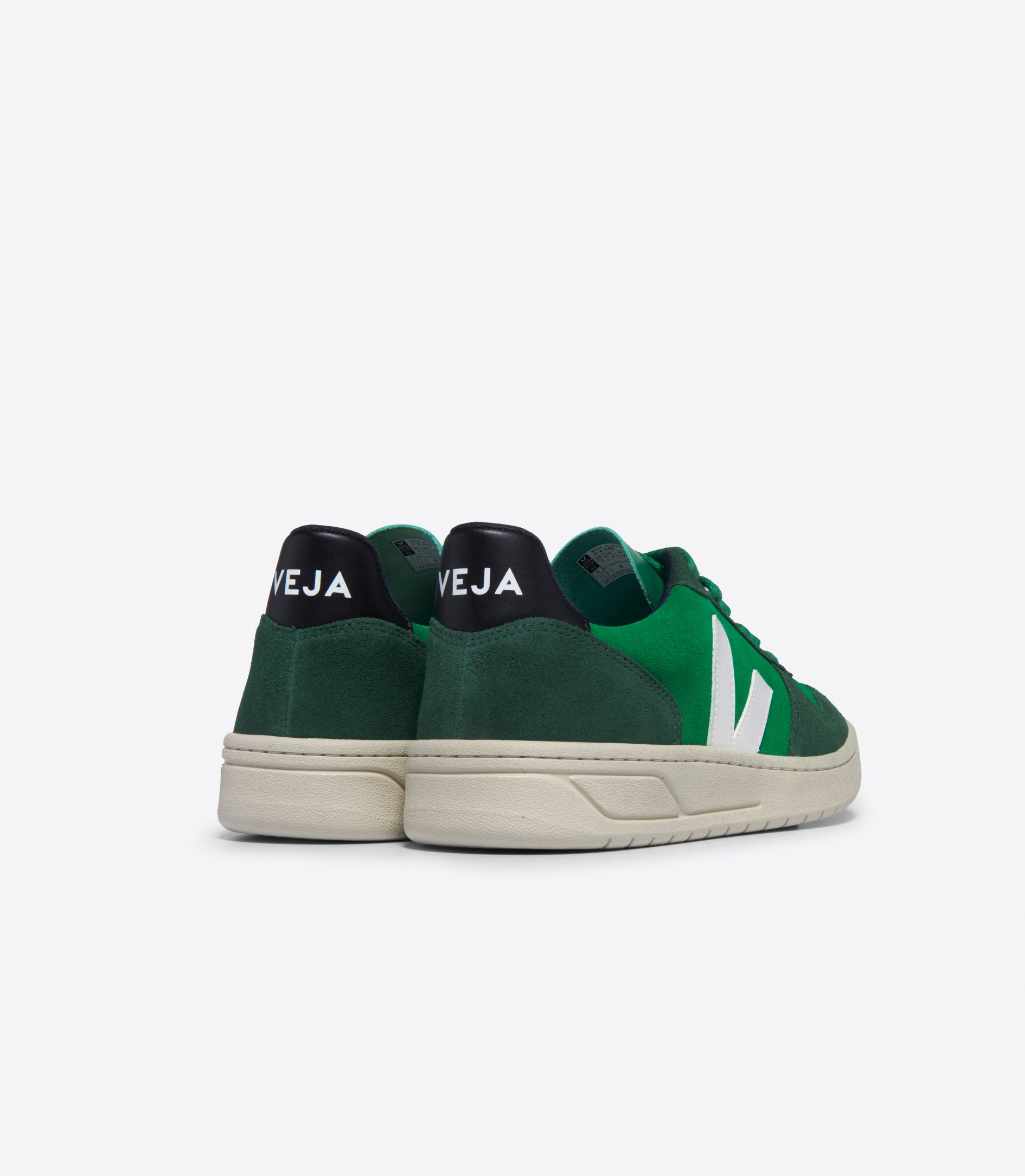 VEJA V-10 SUEDE EMERAUDE PIERRE BLACK | VJ24238
