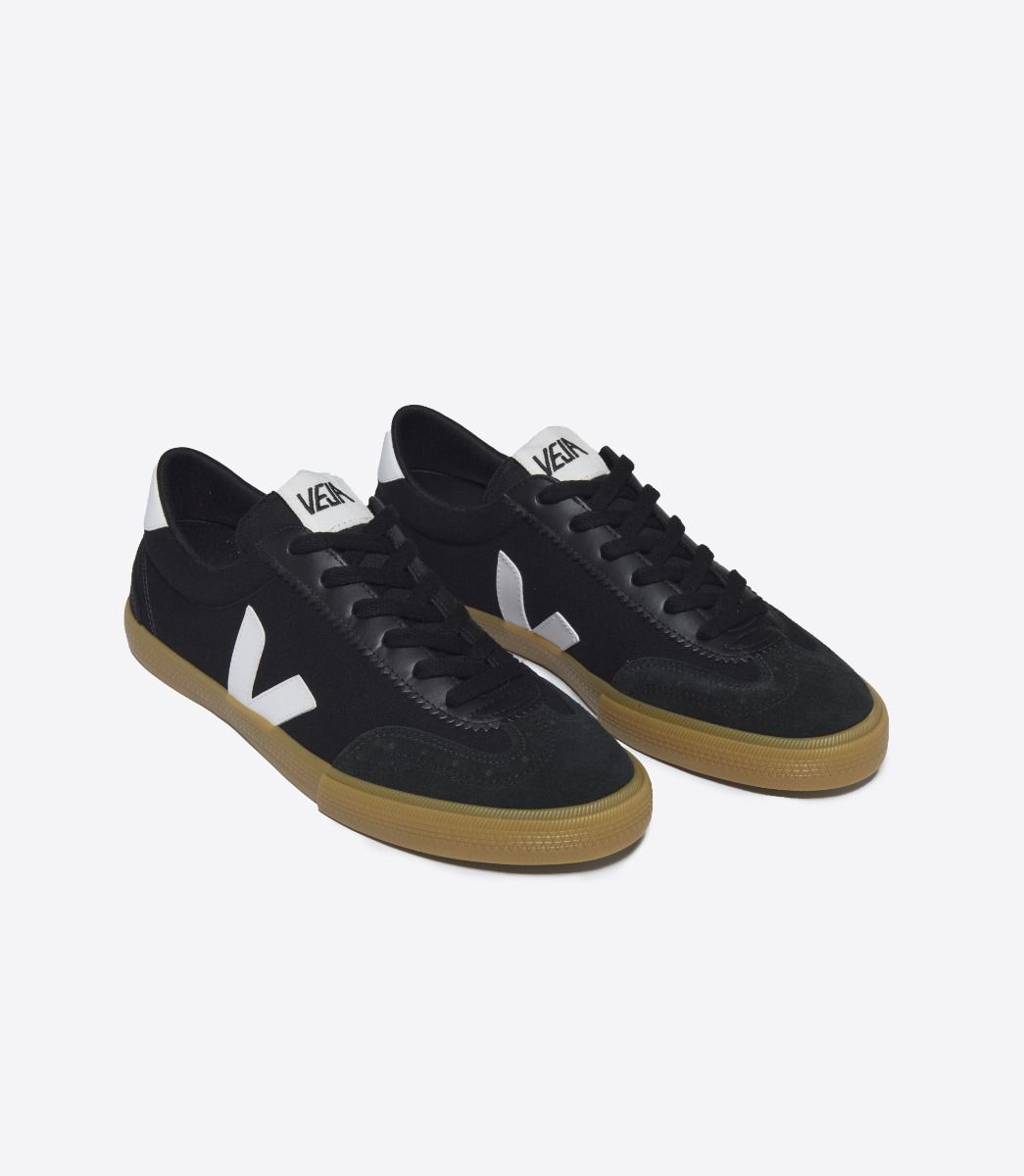 VEJA VOLLEY CANVAS BLACK WHITE NATURAL | VJ24469